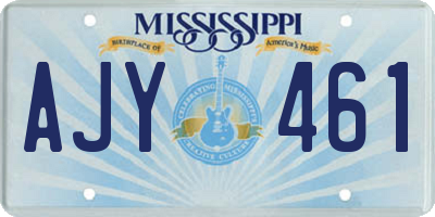 MS license plate AJY461
