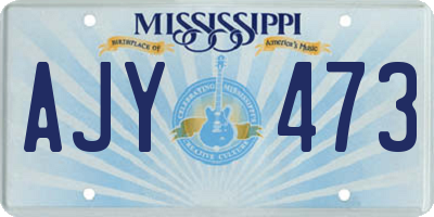 MS license plate AJY473