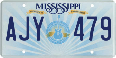MS license plate AJY479