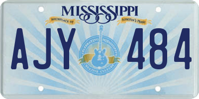 MS license plate AJY484