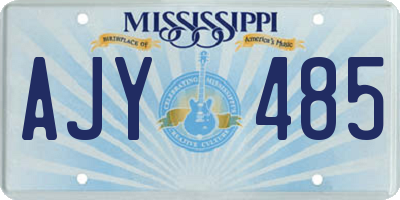 MS license plate AJY485