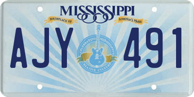 MS license plate AJY491
