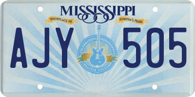 MS license plate AJY505