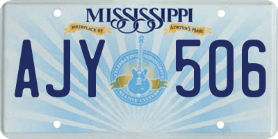 MS license plate AJY506