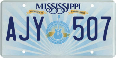 MS license plate AJY507