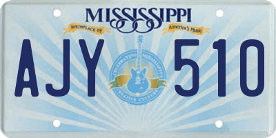 MS license plate AJY510