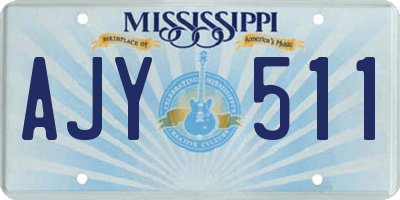 MS license plate AJY511