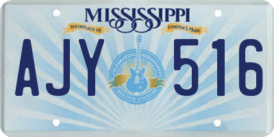 MS license plate AJY516