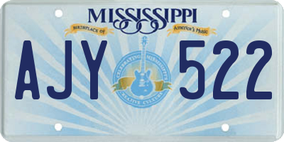MS license plate AJY522