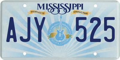 MS license plate AJY525