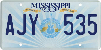 MS license plate AJY535