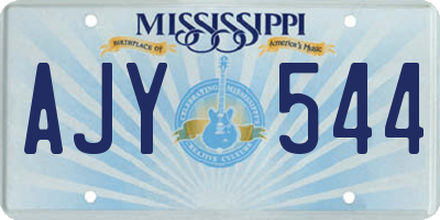 MS license plate AJY544