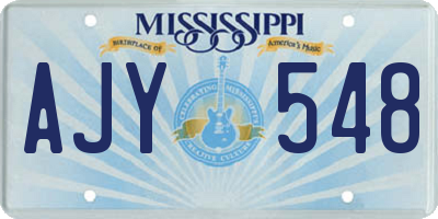 MS license plate AJY548