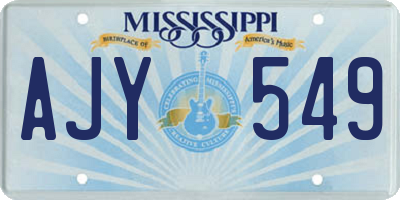 MS license plate AJY549
