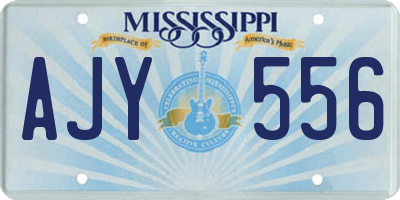 MS license plate AJY556
