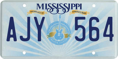 MS license plate AJY564