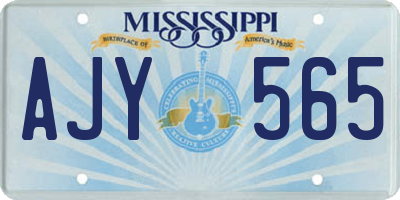 MS license plate AJY565