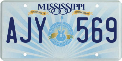 MS license plate AJY569