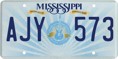 MS license plate AJY573