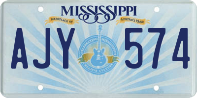 MS license plate AJY574