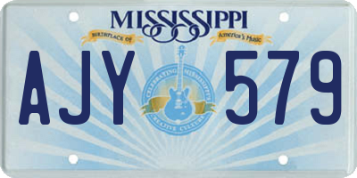MS license plate AJY579