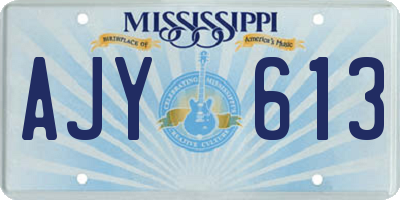 MS license plate AJY613