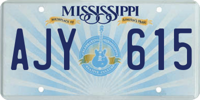 MS license plate AJY615