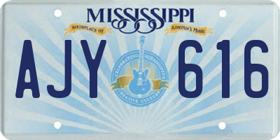 MS license plate AJY616