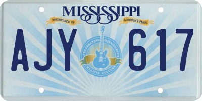 MS license plate AJY617