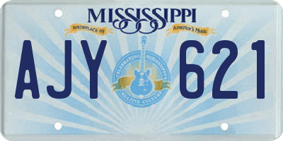 MS license plate AJY621