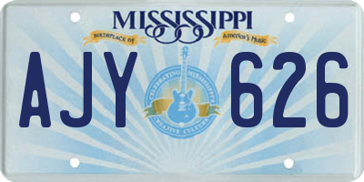 MS license plate AJY626