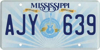 MS license plate AJY639