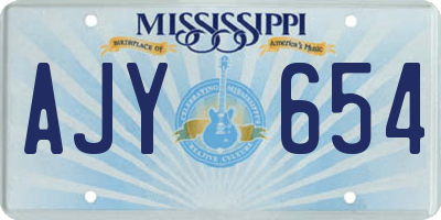 MS license plate AJY654
