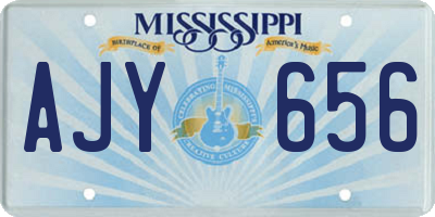 MS license plate AJY656