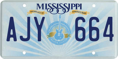 MS license plate AJY664