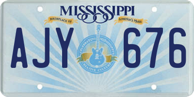 MS license plate AJY676
