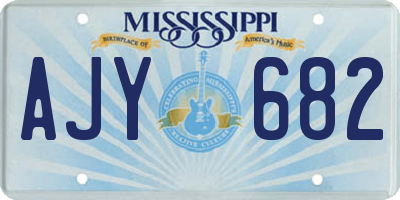 MS license plate AJY682