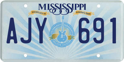 MS license plate AJY691