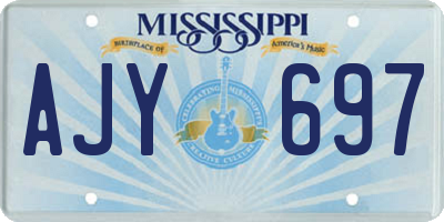MS license plate AJY697