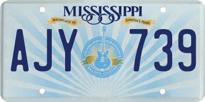 MS license plate AJY739