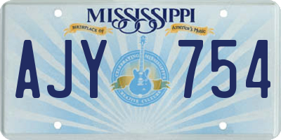 MS license plate AJY754