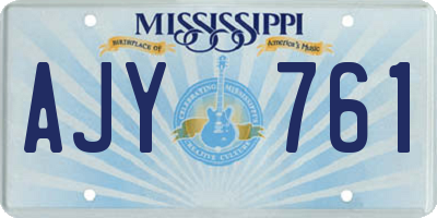 MS license plate AJY761