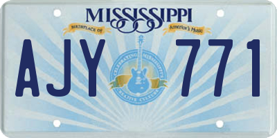 MS license plate AJY771