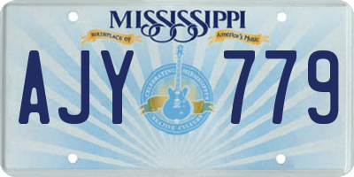 MS license plate AJY779