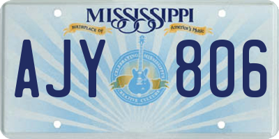 MS license plate AJY806
