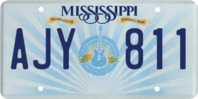 MS license plate AJY811