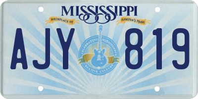 MS license plate AJY819
