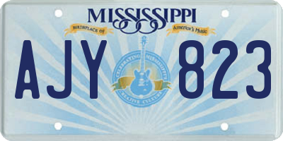 MS license plate AJY823