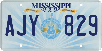 MS license plate AJY829