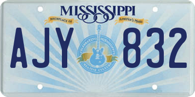 MS license plate AJY832